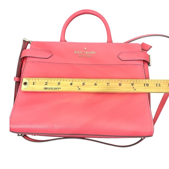 Kate Spade Staci Medium Satchel Purse Fuchsia Pink Crossbody Top Handle - Picture 7 of 9